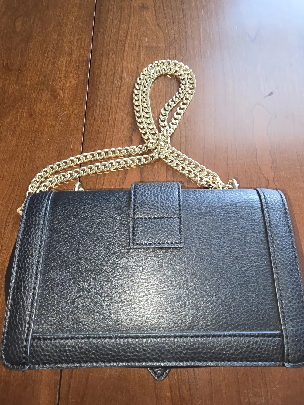 Express Black Leather Chain Shoulder Bag with Gold Snake 🐍Accent, Like New